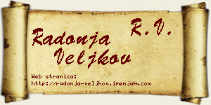 Radonja Veljkov vizit kartica